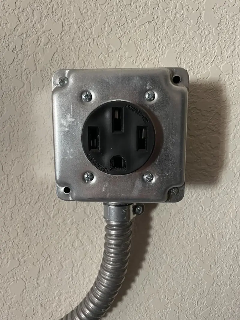 NEMA 14-50 outlet installed for Electrical Panel Upgrade in Pleasant Hill